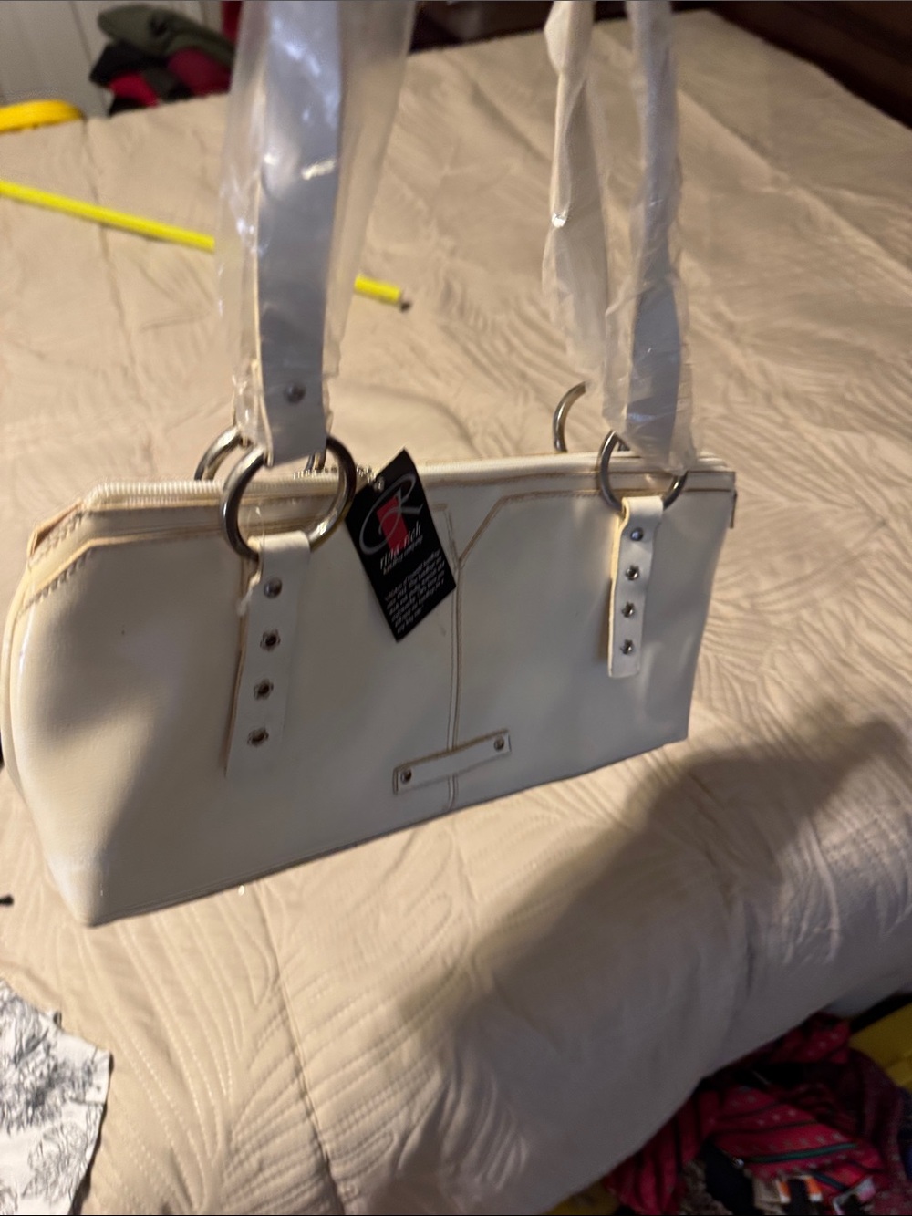 Classic Rina Rich White Shoulder Bag by Creamy White NWTs
